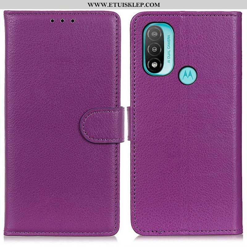 Etui Folio do Moto E40 / E30 / E20 Tradycyjnie Liczi